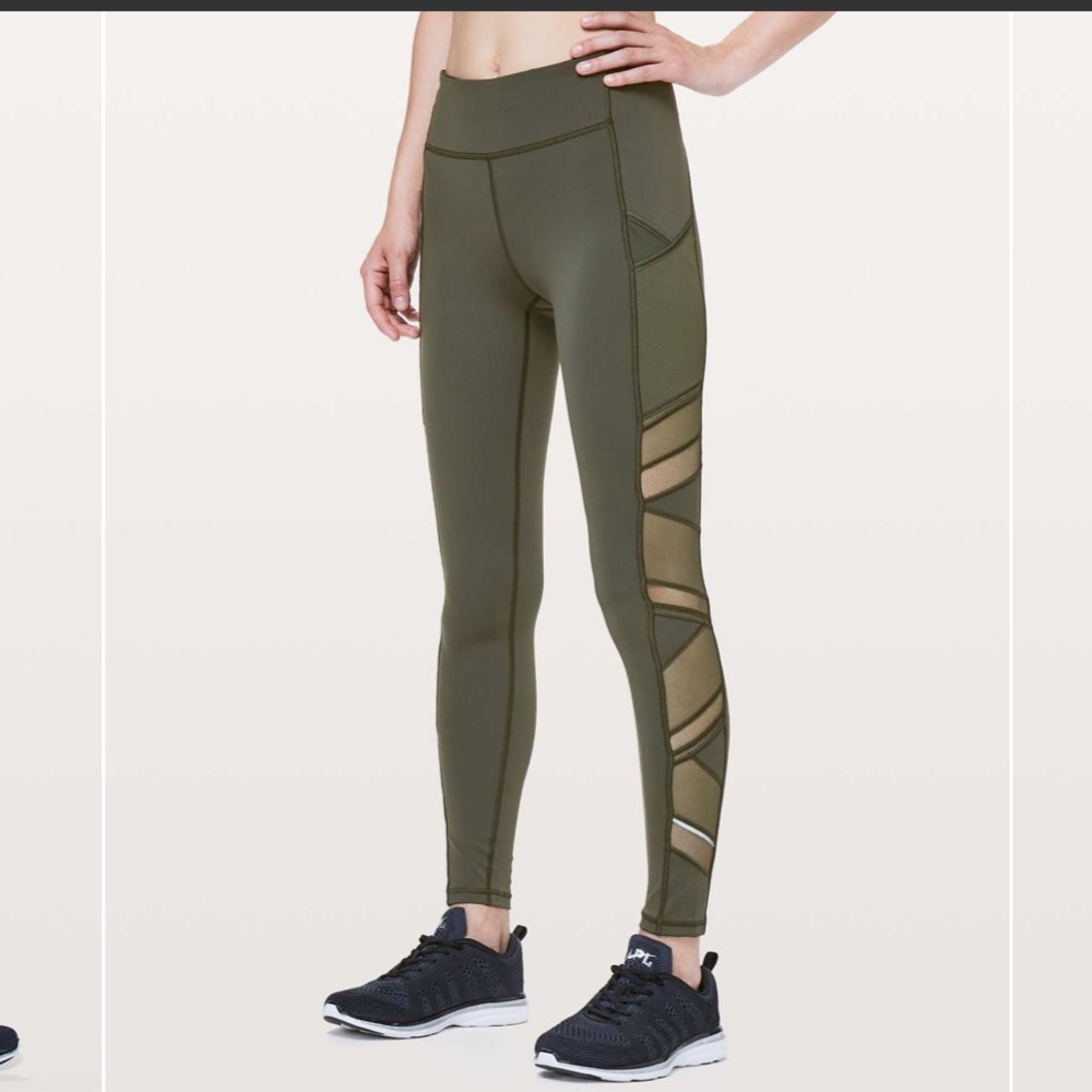 Lululemon Speed Up Tight *Mesh 28"
Camo Green